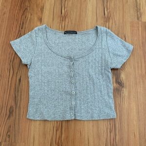 Brandy Melville Grey Zelly Top